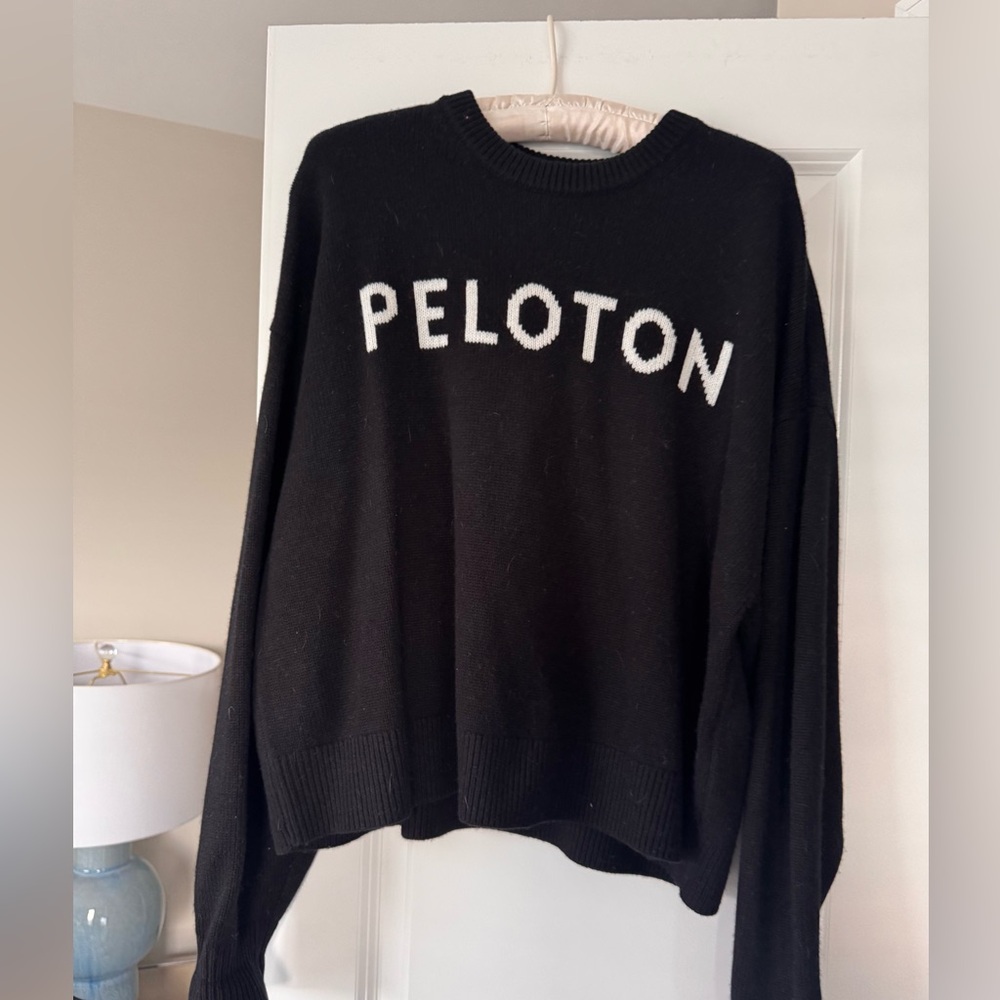 Peloton Women's Black Crew Neck Sweater